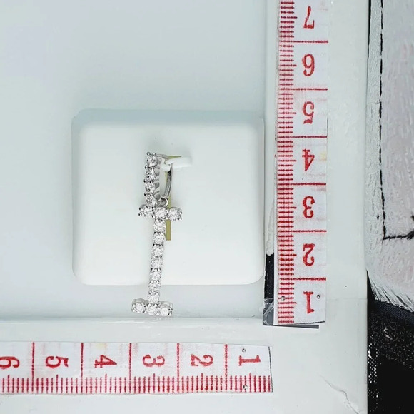 "925 Sterling Silver Cubic Zirconia Initial Pendant, UU1P6A6175 - Picture 9 of 10